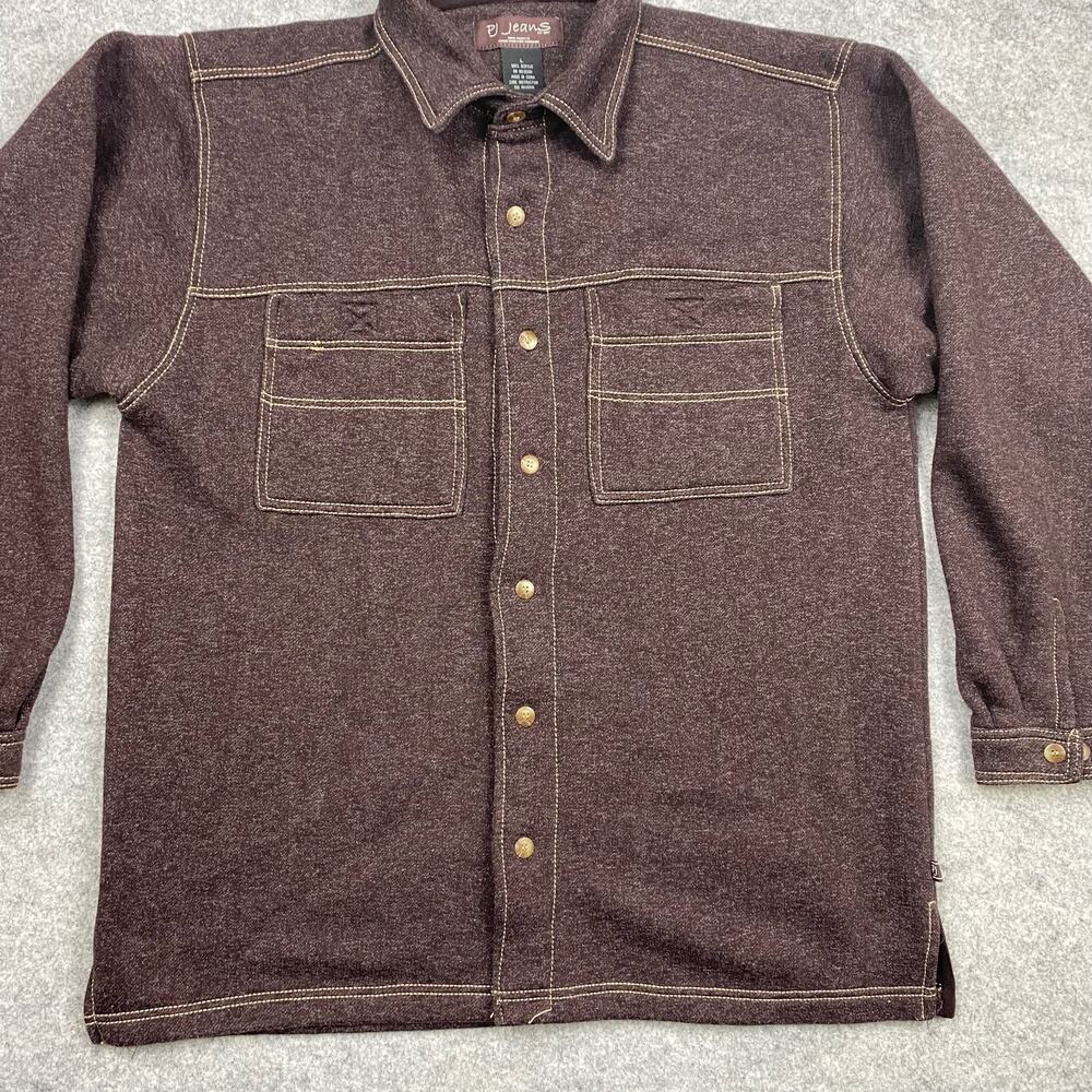 Men's Brown Button-Up Sweater by